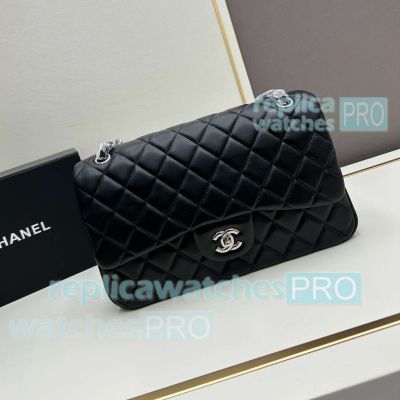 Replica Chane1 Mini Classic Handbag Black Lambskin 